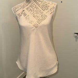 Camel/Tan Satin V-Neck Camisole | Women’s Medium